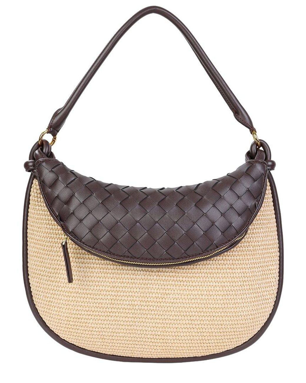 Tiffany & Fred Paris Gray Leather Shoulder Bag