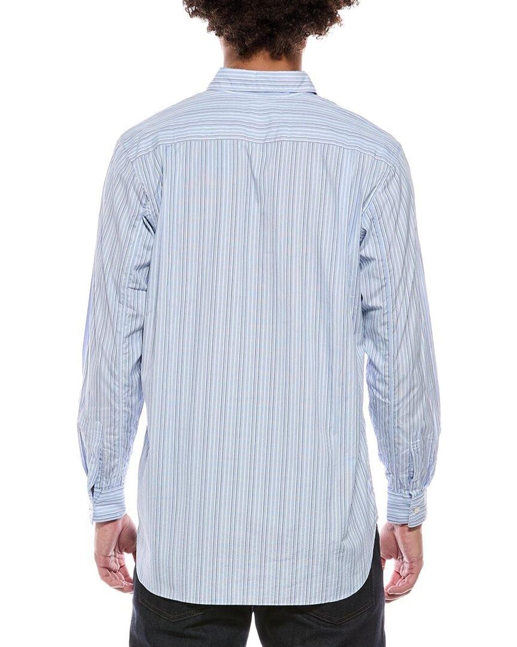 COMME DES GARÇONS PLAY Blue Heart Stripe Shirt for men