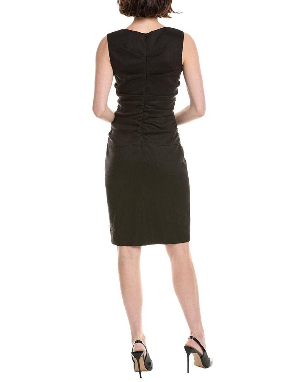 Sara Campbell Black Stretch Linen-Blend Magic Dress