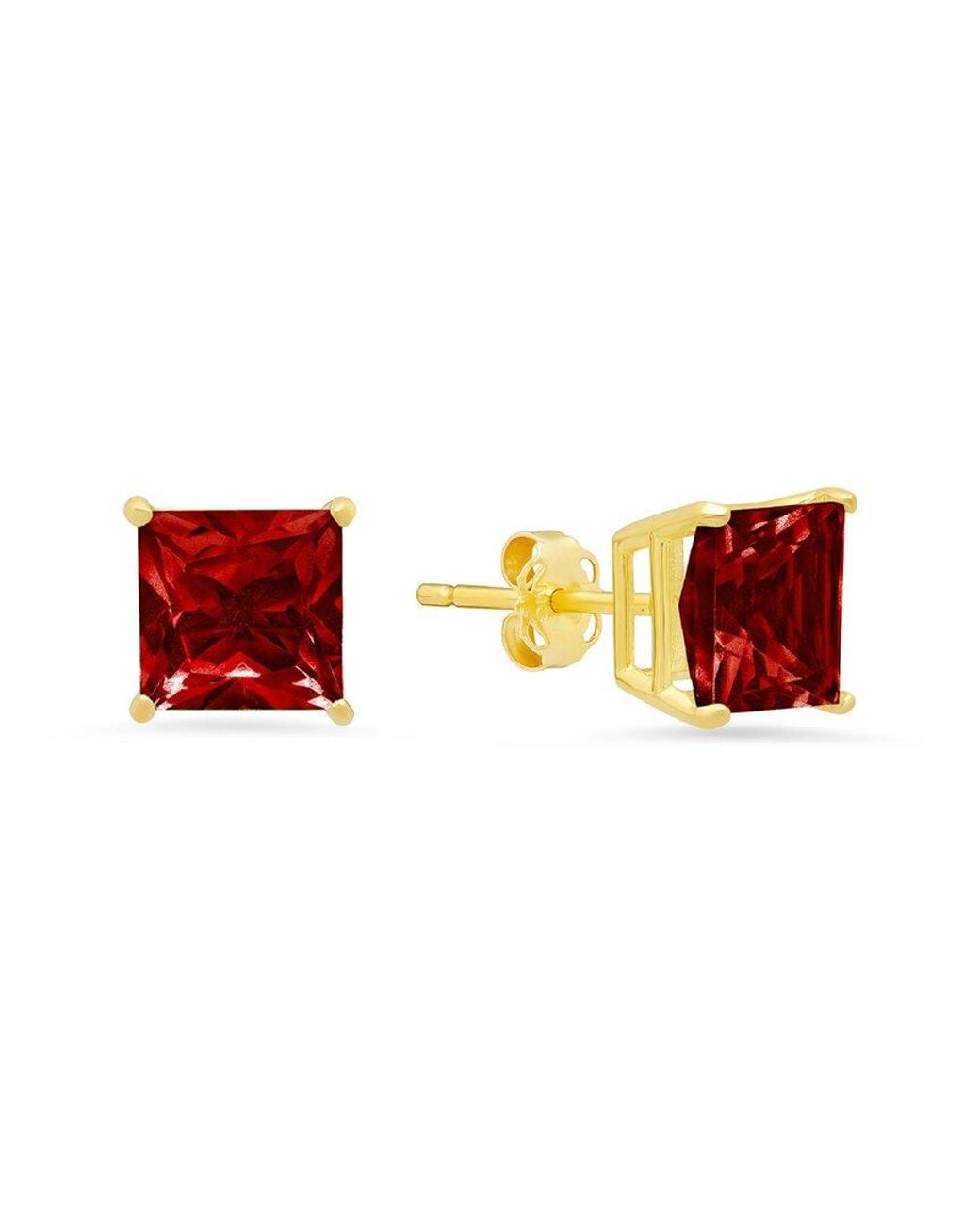 MaxColor Red 14k 3.30 Ct. Tw. Garnet Studs