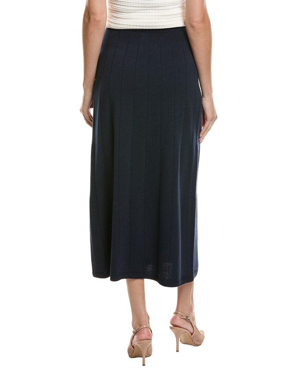 Max Mara Black Mm By Peonie Knitted Wool Skirt