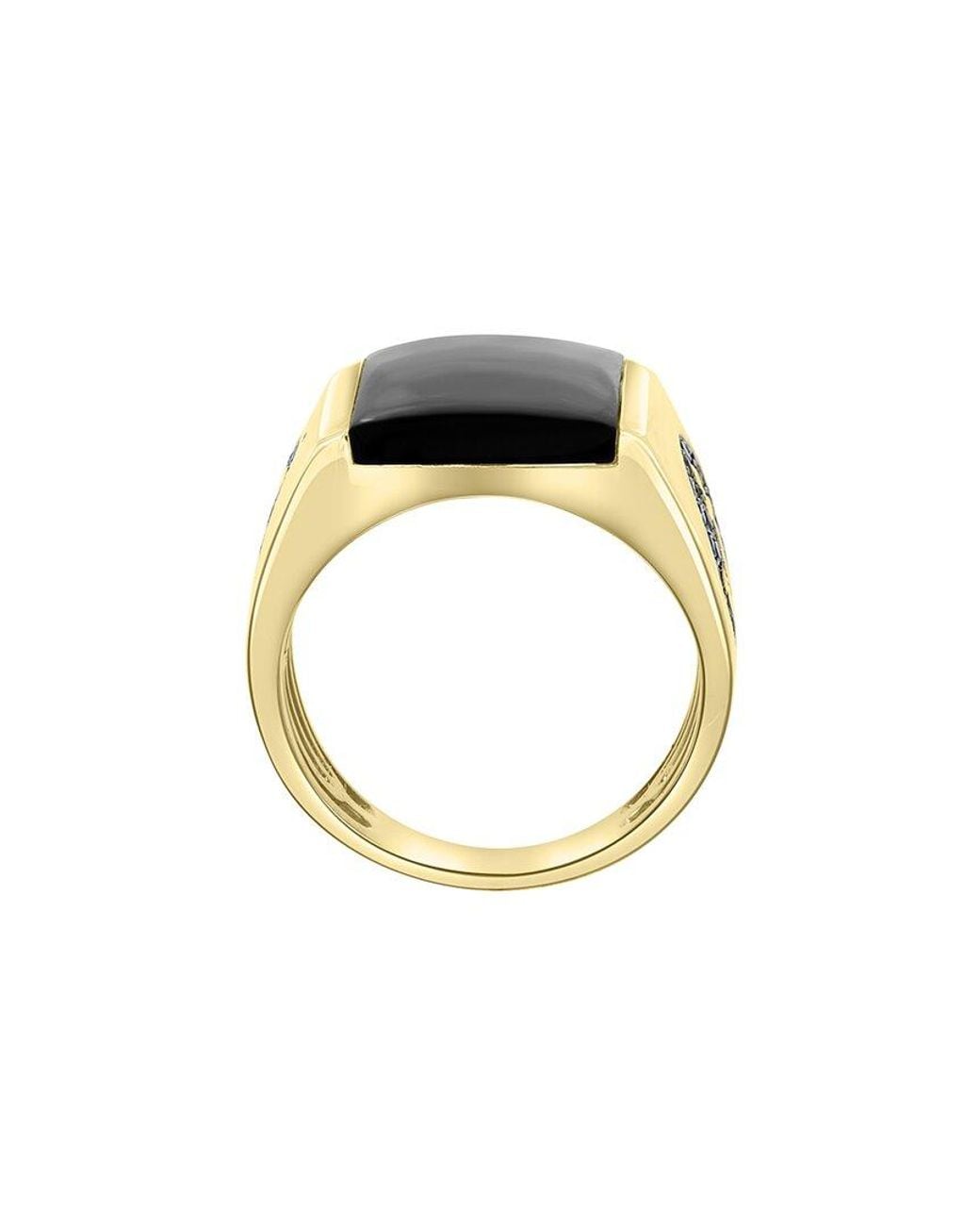 Effy Fine Jewelry Black 14K 1.62 Ct. Tw. Diamond & Agate Ring