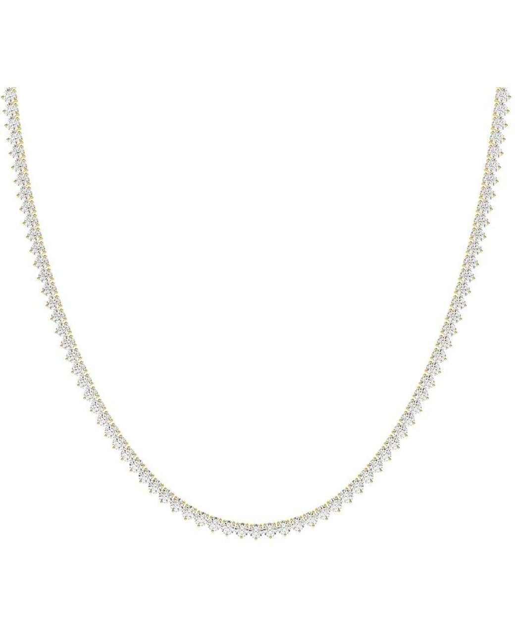 Lab Grown Diamonds White 14K 7.00 Ct. Tw. Lab-Grown Diamond Tennis Necklace