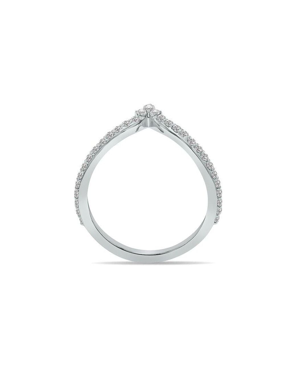 Lab Grown Diamonds White 14K 0.33 Ct. Tw. Lab-Grown Diamond V-Shape Ring