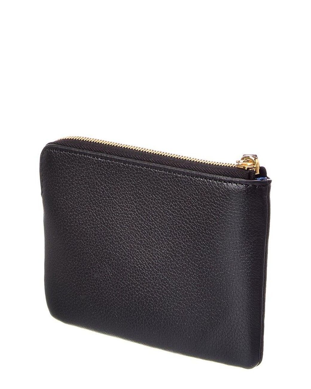 Céline Black Triomphe Leather Coin Purse