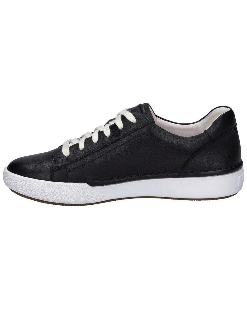 Josef Seibel Black Claire 01 Leather Sneaker