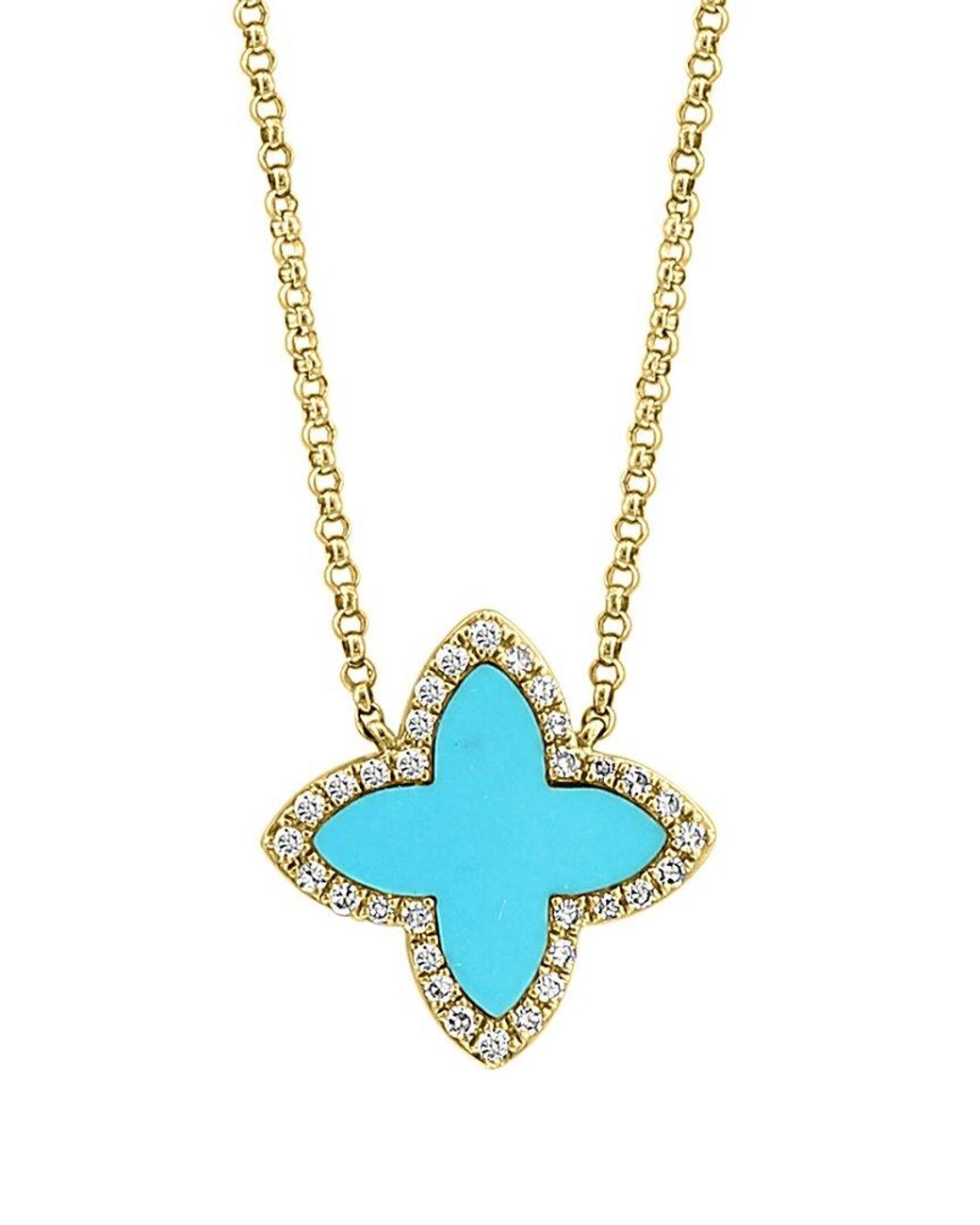 Effy Fine Jewelry Blue 14K 1.26 Ct. Tw. Diamond & Necklace