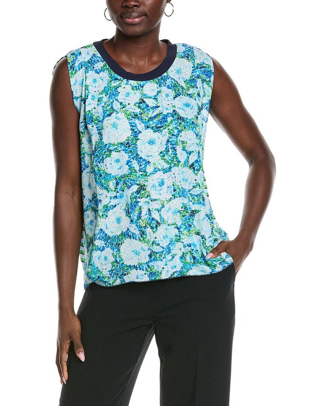 Cabi Blue Printed Complete Top
