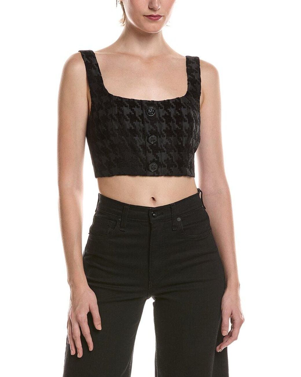 L'Agence Black Maylin Bralette Top