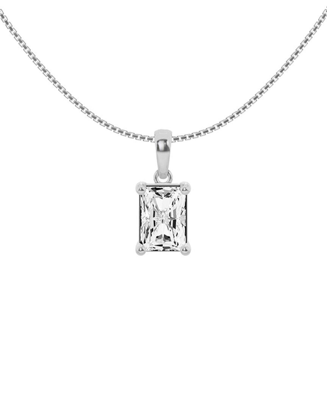 Lab Grown Diamonds White 14K 1.50 Ct. Tw. Lab-Grown Diamond Solitaire Pendant Necklace