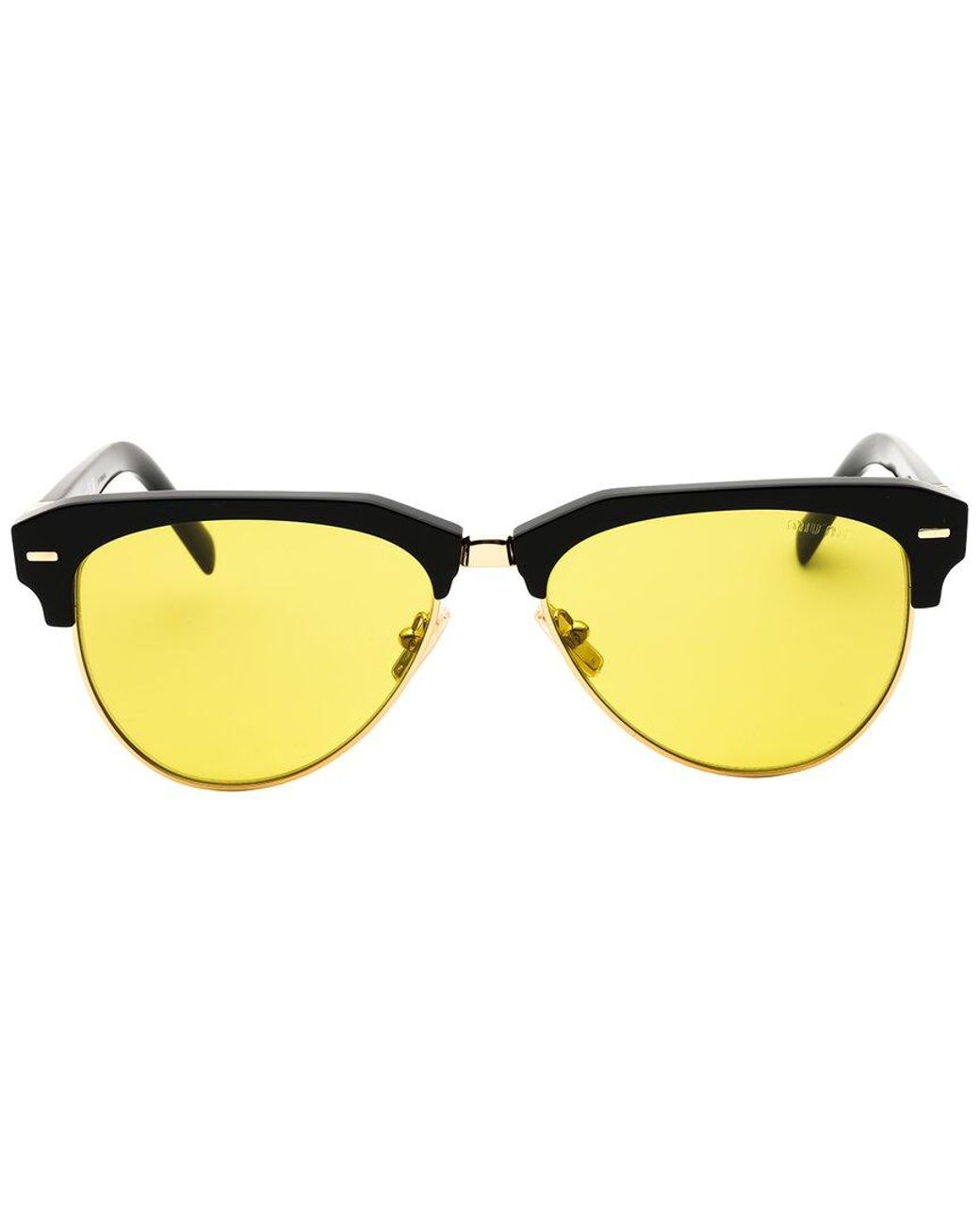 Miu Miu Yellow 0Mu 09Zs 57Mm Sunglasses