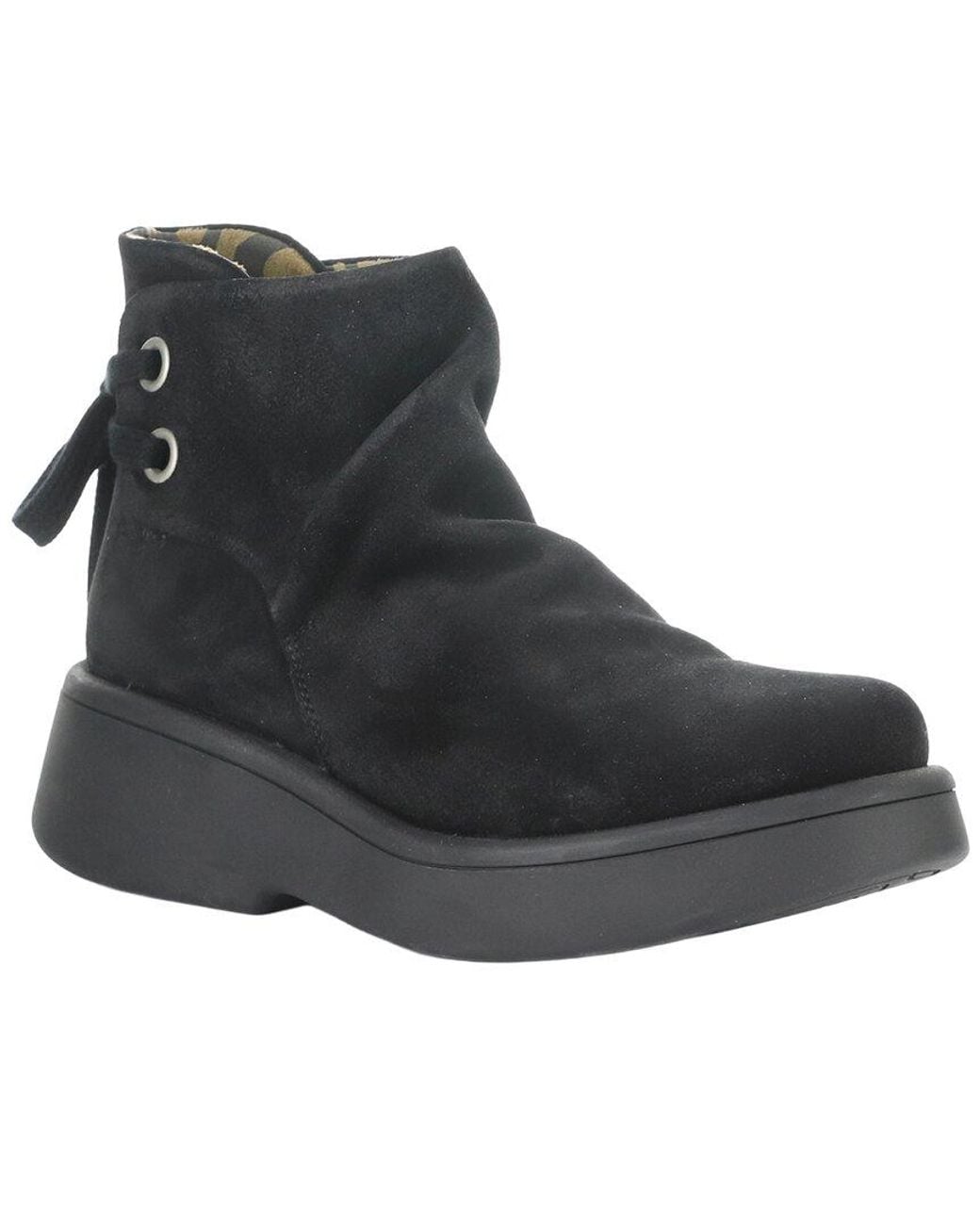 Fly London Black Mebs Suede Boot