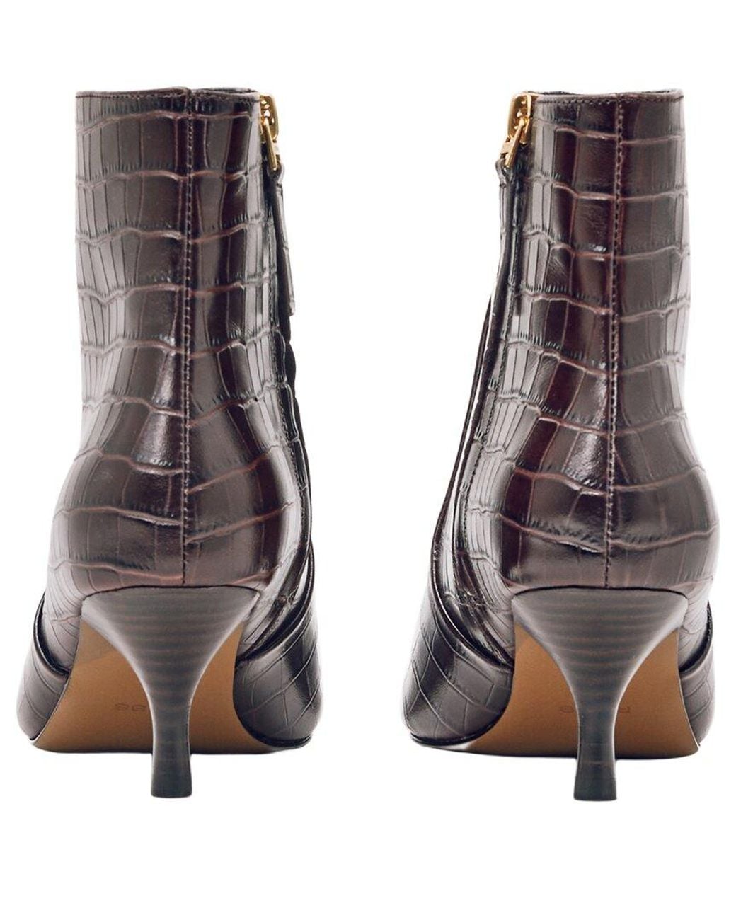 Reiss Brown Pippa Leather Bootie