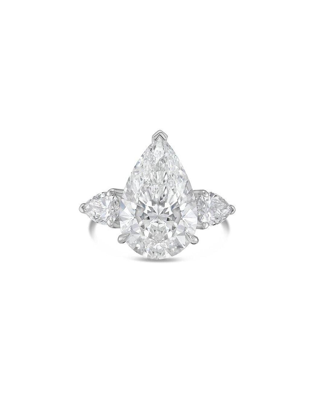 Diana M White Diana M. Platinum 11.00 Ct. Tw. Lab-Grown Diamond Three-Stone Ring