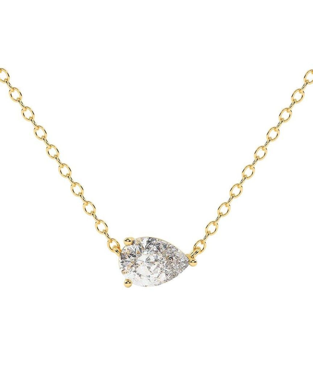 Lab Grown Diamonds Metallic 14K 0.25 Ct. Tw. Lab-Grown Diamond Necklace