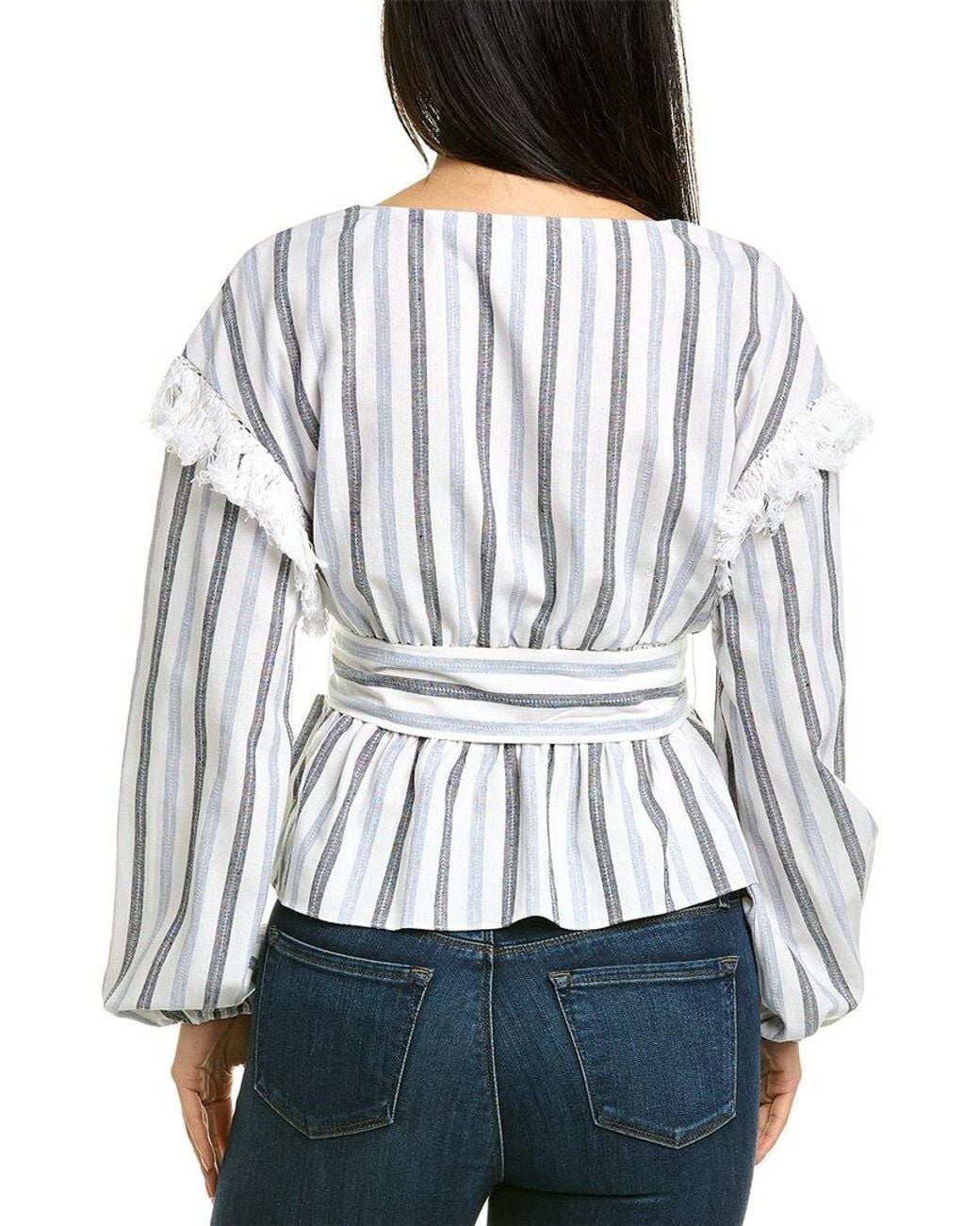Saylor Gray Jil Linen-blend Top