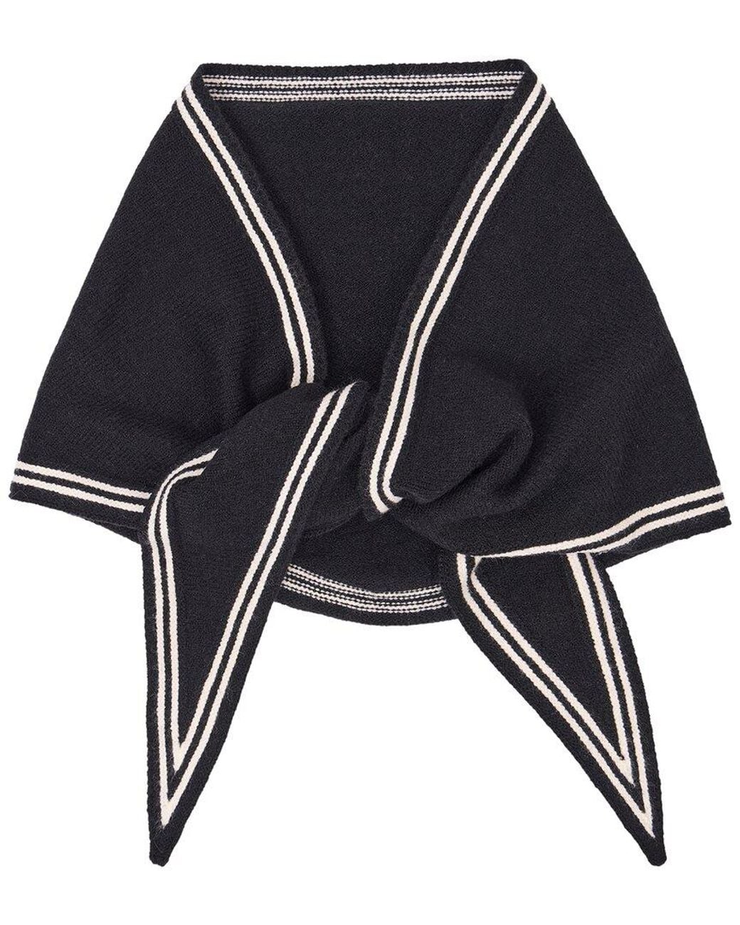 Saachi Black Solid Triangle Scarf