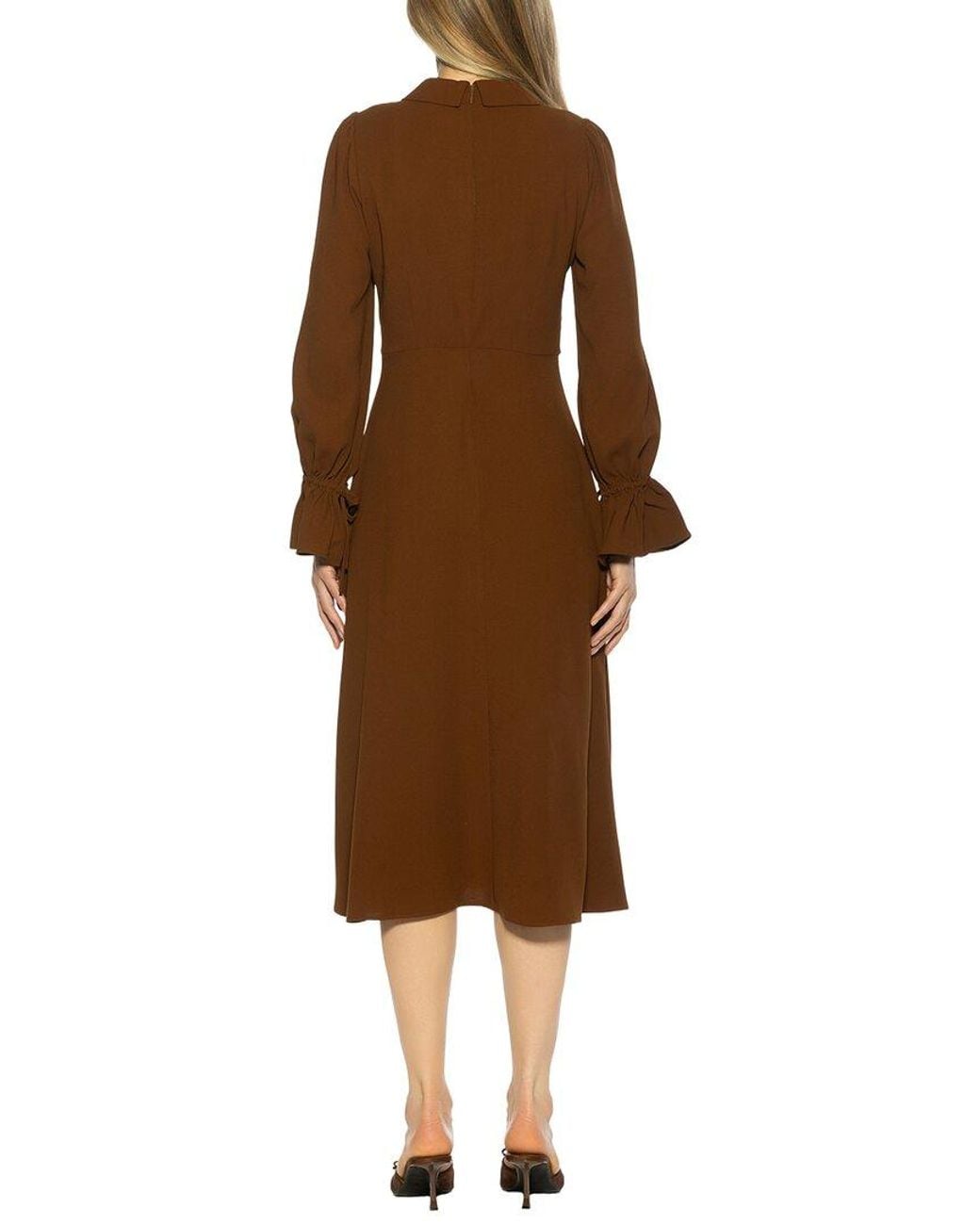 Alexia Admor Brown Lana Fit & Flare Dress