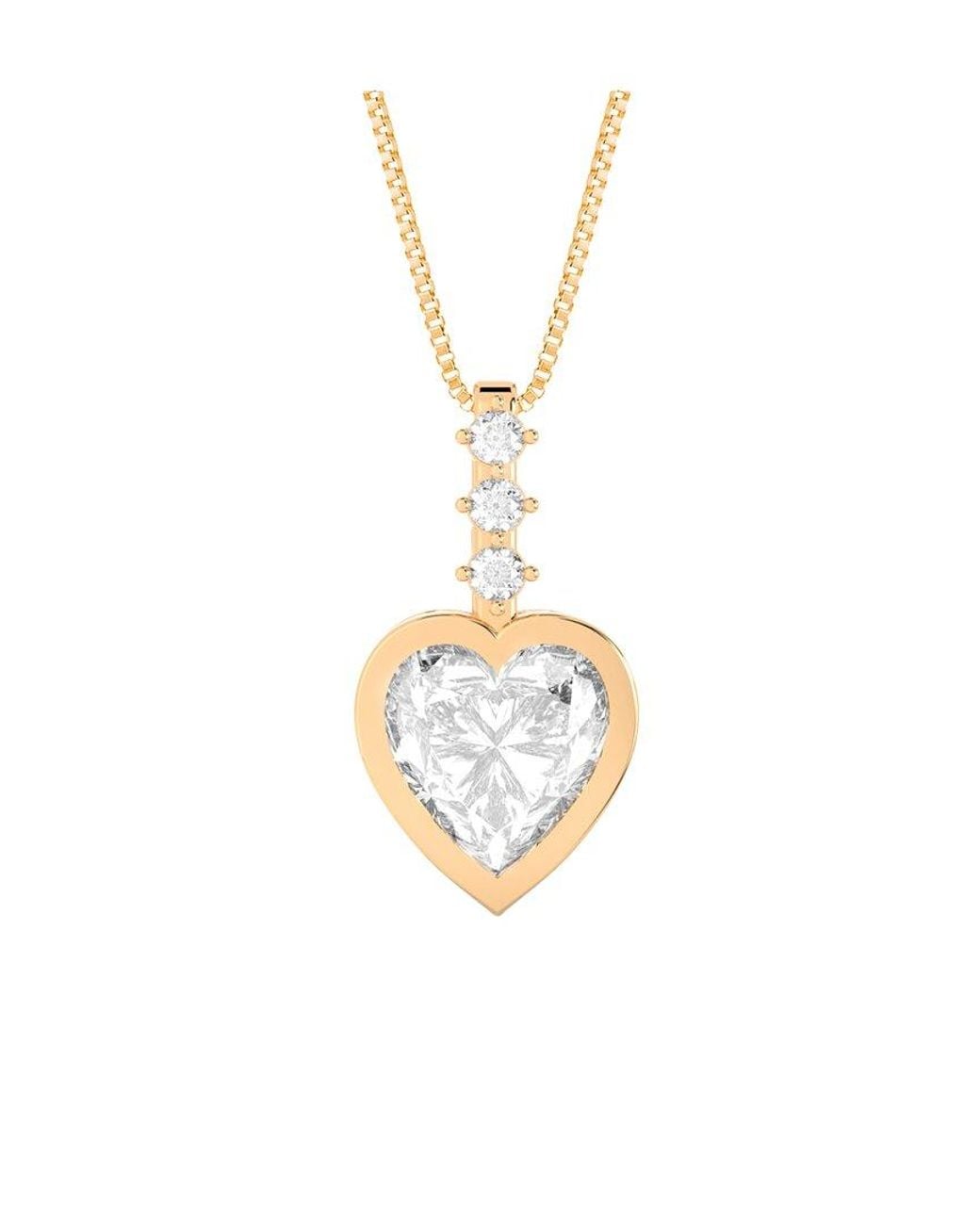 Amairah White 14K Rose 3.00 Ct. Tw. Lab-Grown Diamond Pendant Necklace