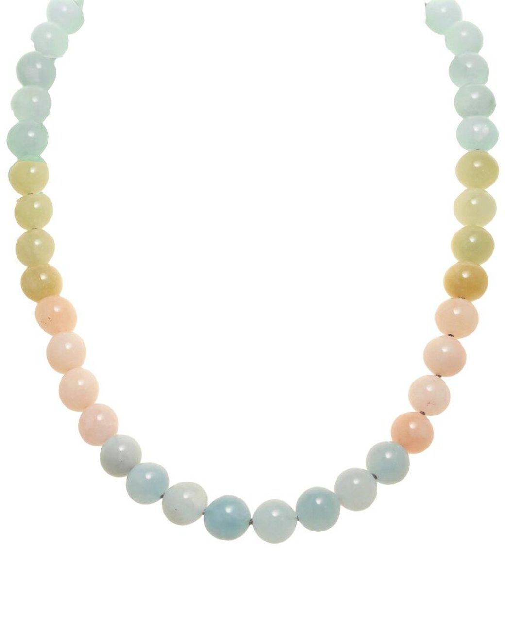 Margo Morrison Metallic Aquamarine & Morganite Necklace