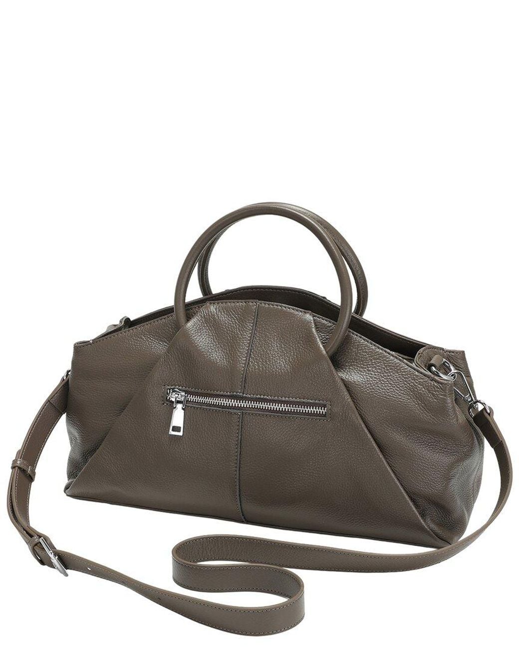 Tiffany & Fred Paris Brown Tiffany And Fred Paris Contemporary Leather Top Handle Tote