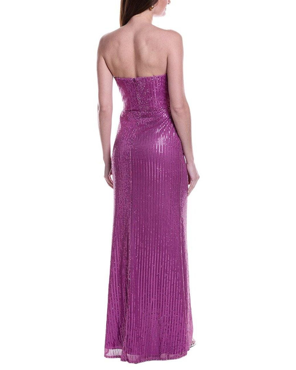 Rene Ruiz Purple Sequin Gown
