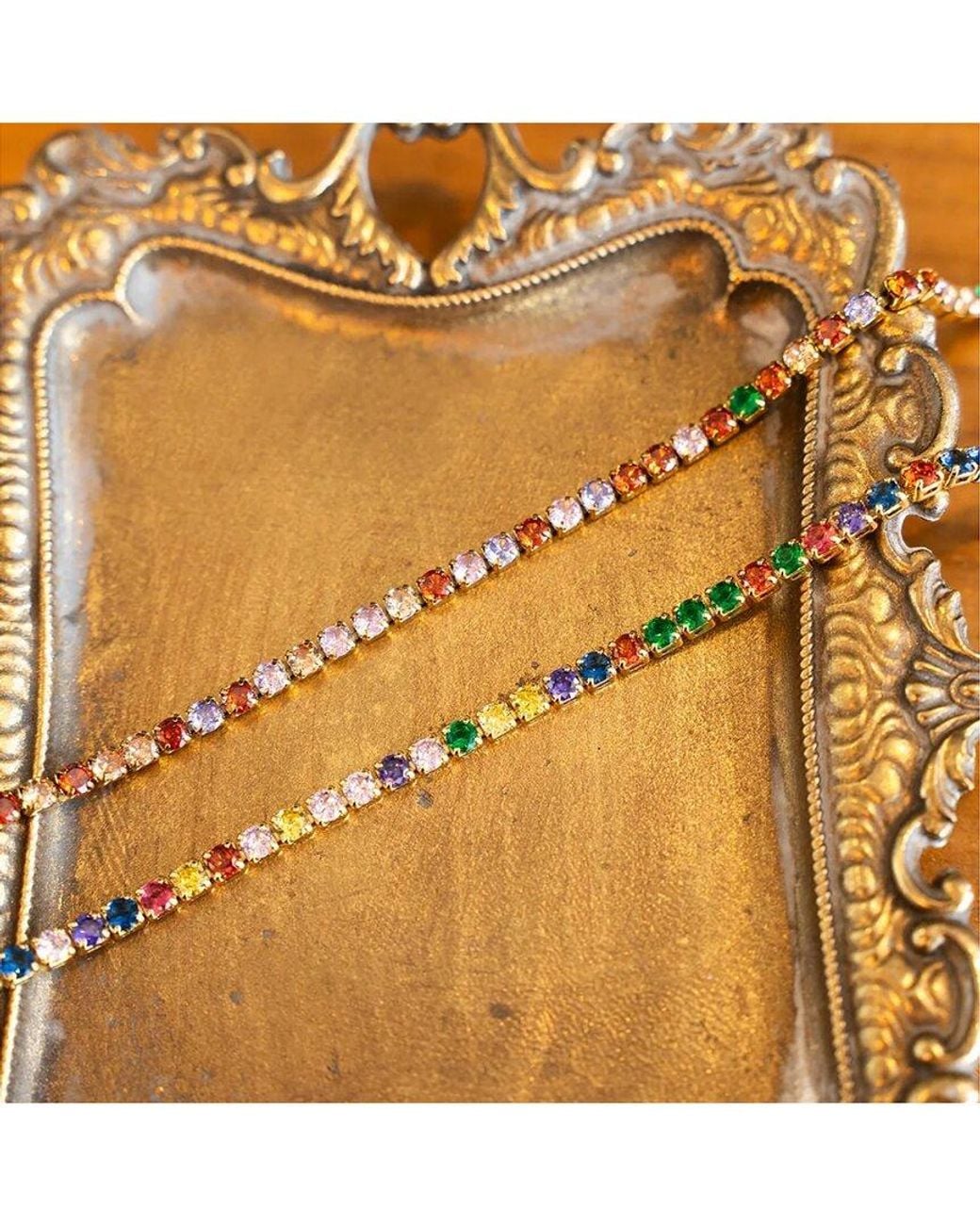 Jewels by Sunaina Metallic Gigi 18K Plated Stainless Steel Tennis Bracelet