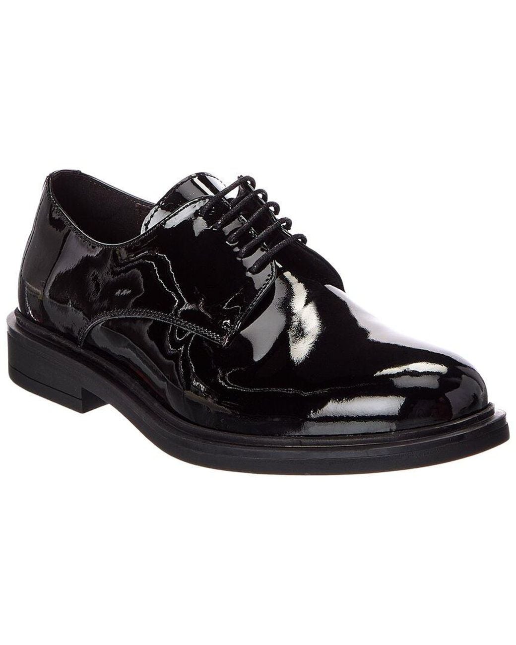 M by Bruno Magli Black Torino Formal Patent Derby for men