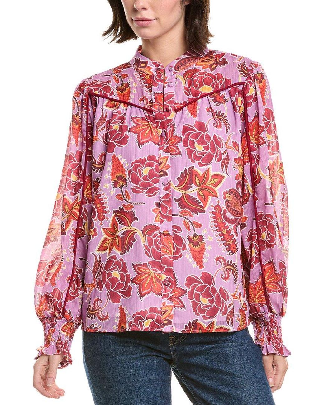 Fate Red Printed Blouse