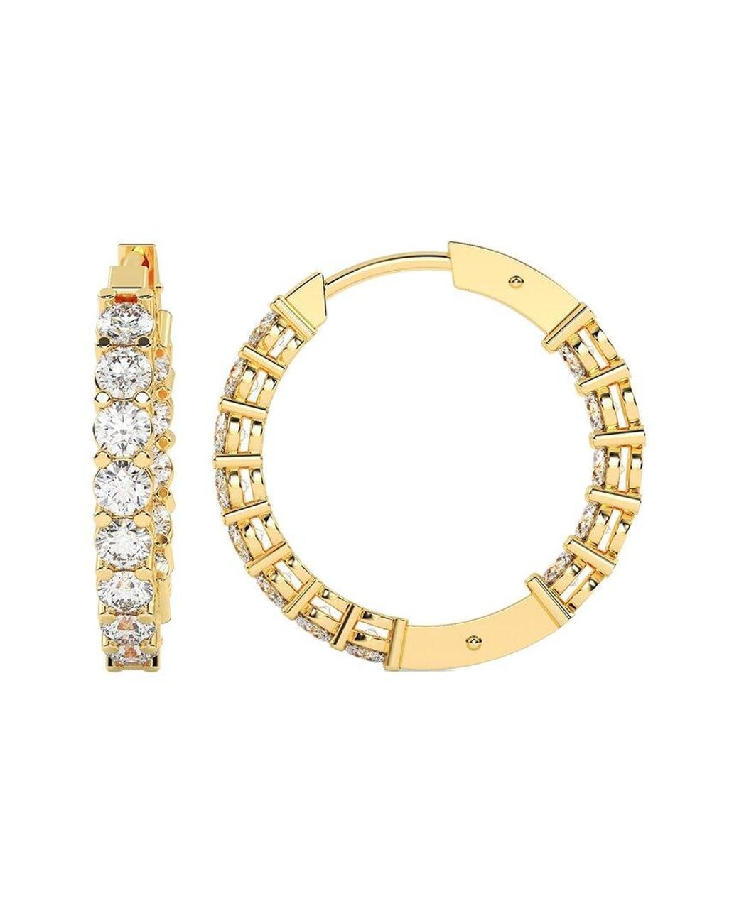 Diamond Select Cuts Metallic 14K 3.00 Ct. Tw. Diamond Earrings