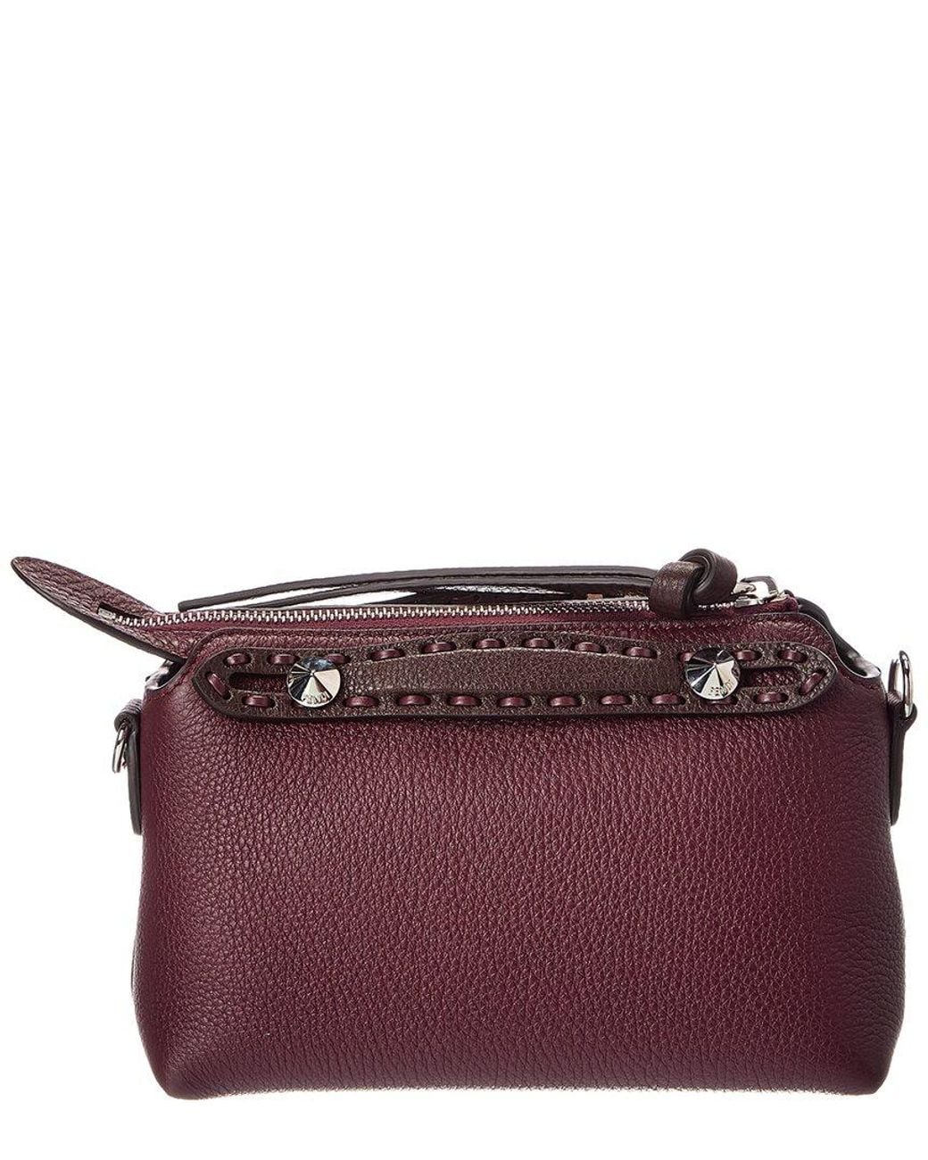 Fendi Purple By The Way Selleria Mini Leather Satchel
