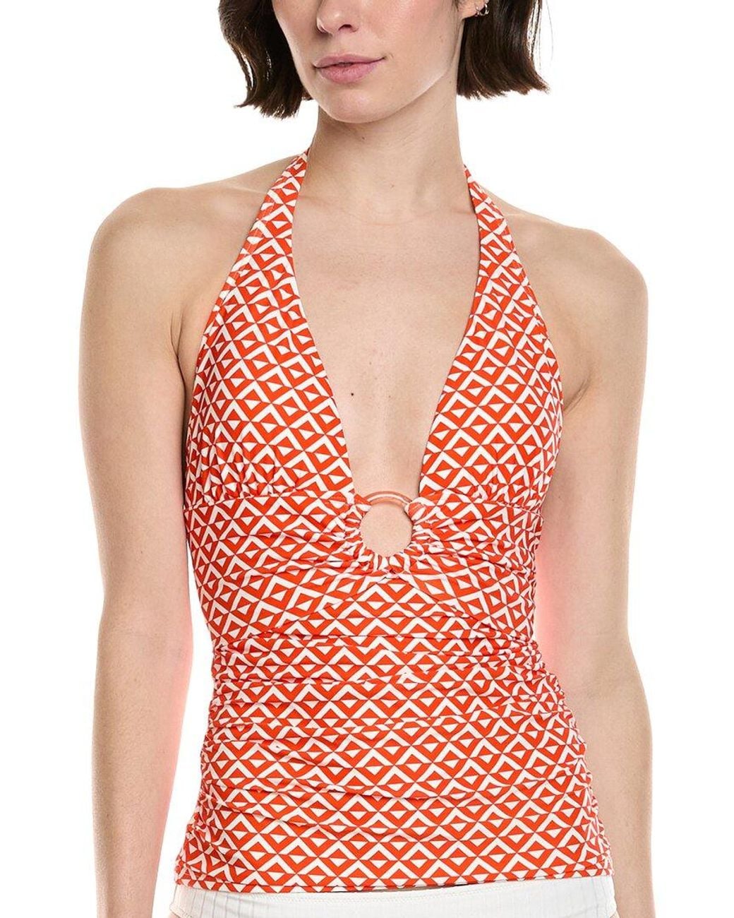 Carmen Marc Valvo Pink 2Pc Tankini Set