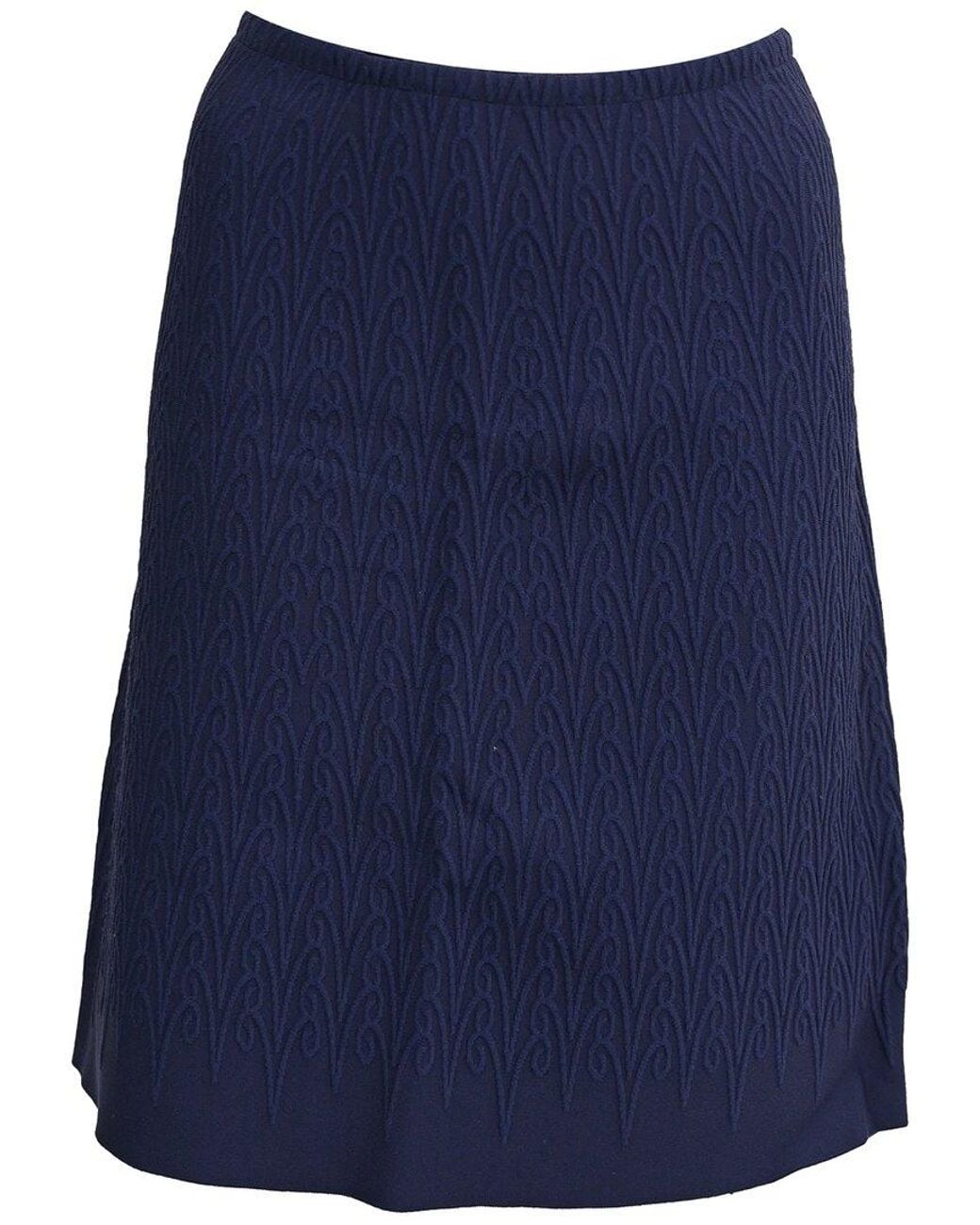 Alaïa Blue Alaïa Textured Knee-length Skirt, Size Fr 38 (authentic Pre-loved)