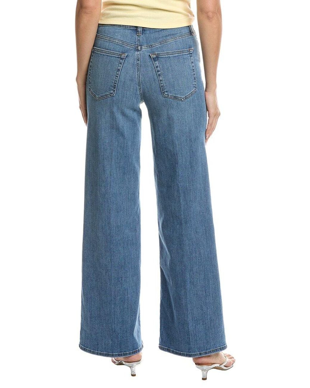 FRAME Blue The High Rise Wide Leg Jean