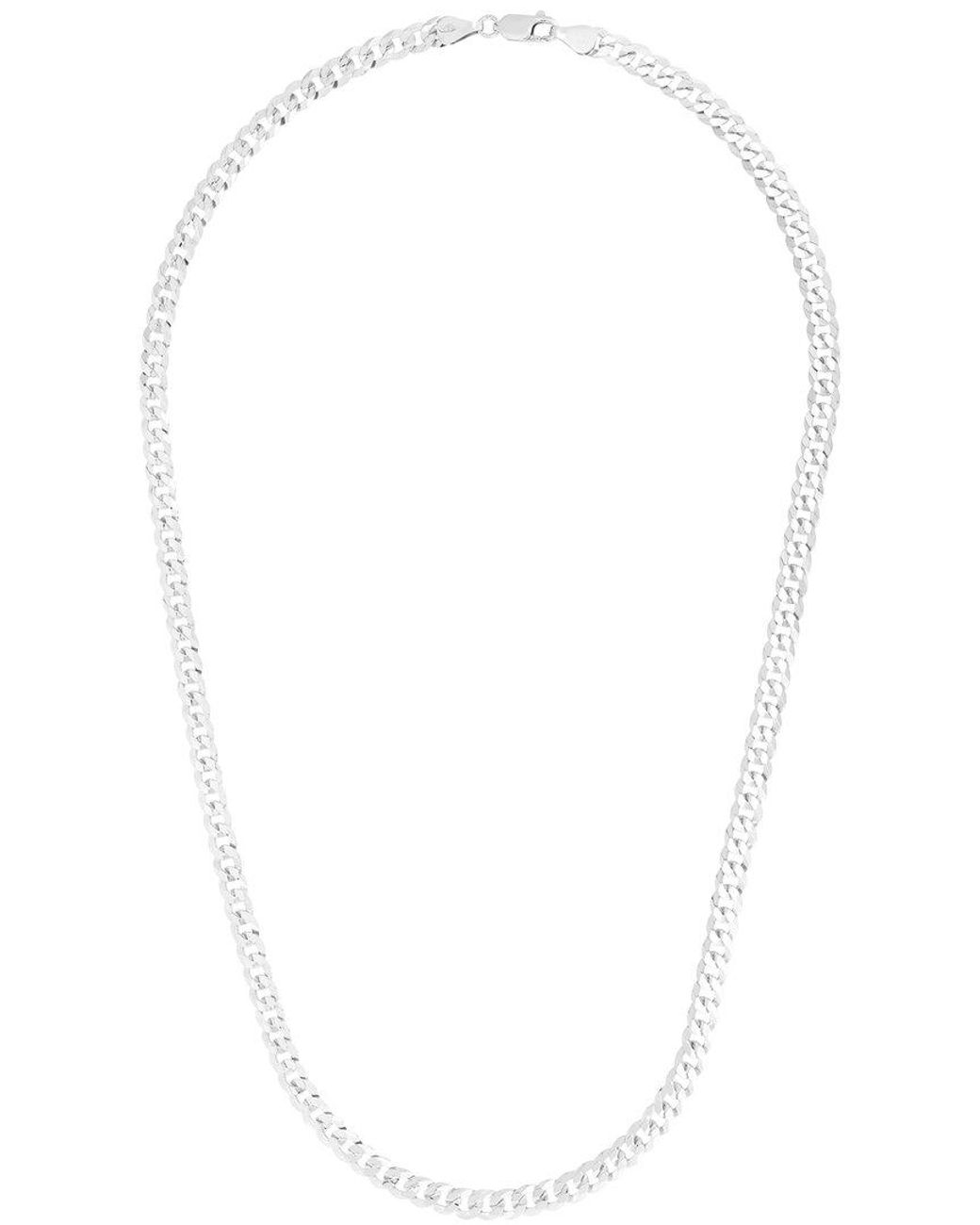 Italian Silver White Chain Necklace for men