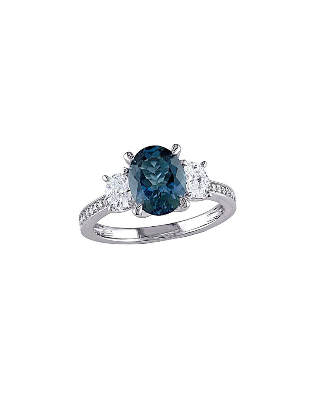 Rina Limor Blue 14K 3.10 Ct. Tw. Diamond & London Topaz Ring