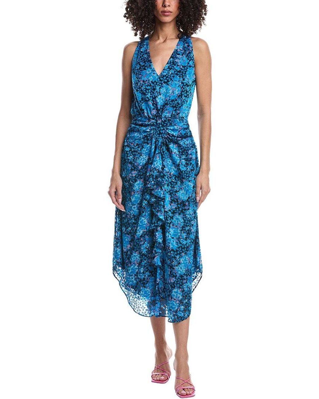 Ramy Brook Blue Athena Midi Dress