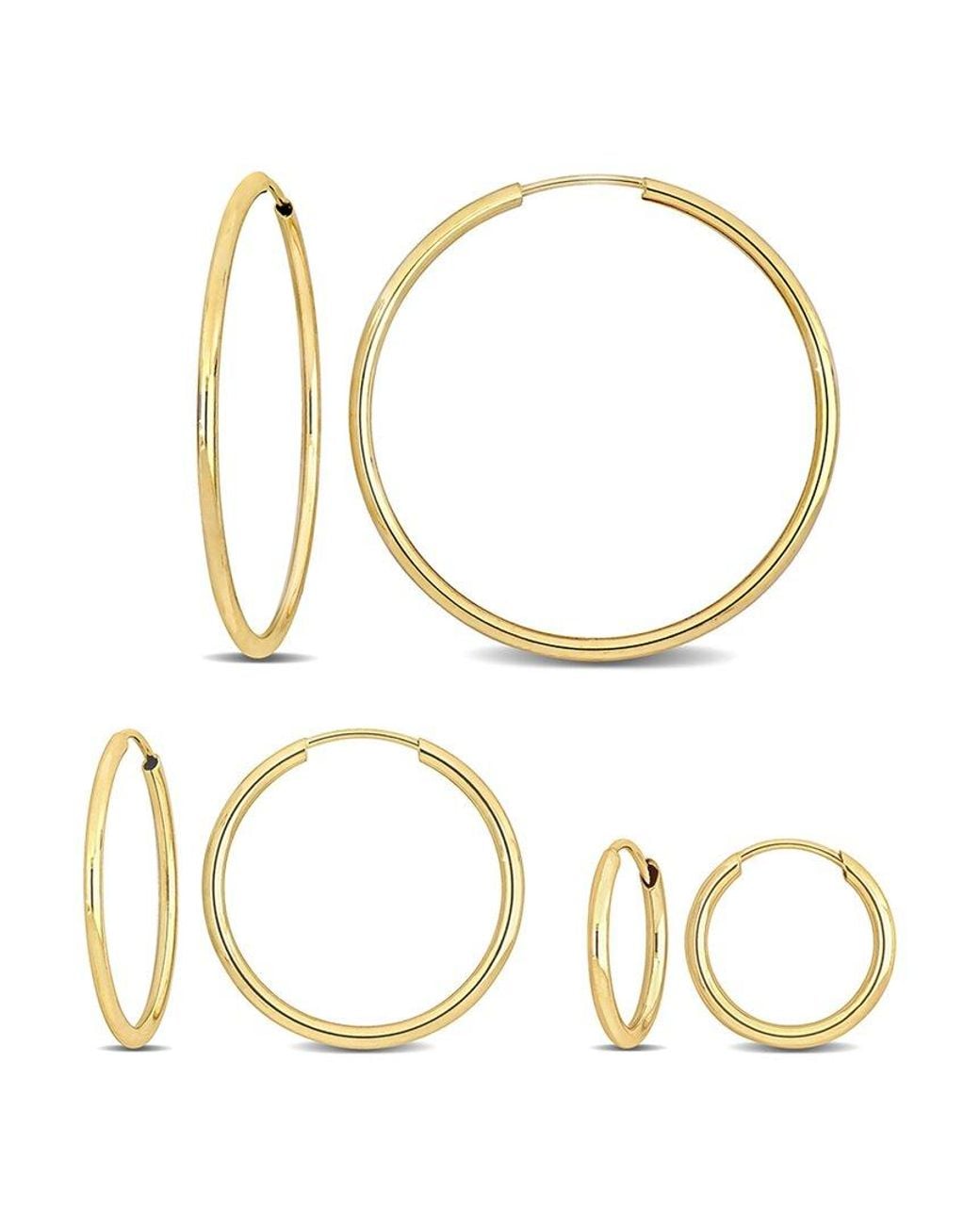 Rina Limor Metallic 14k Hoop Set