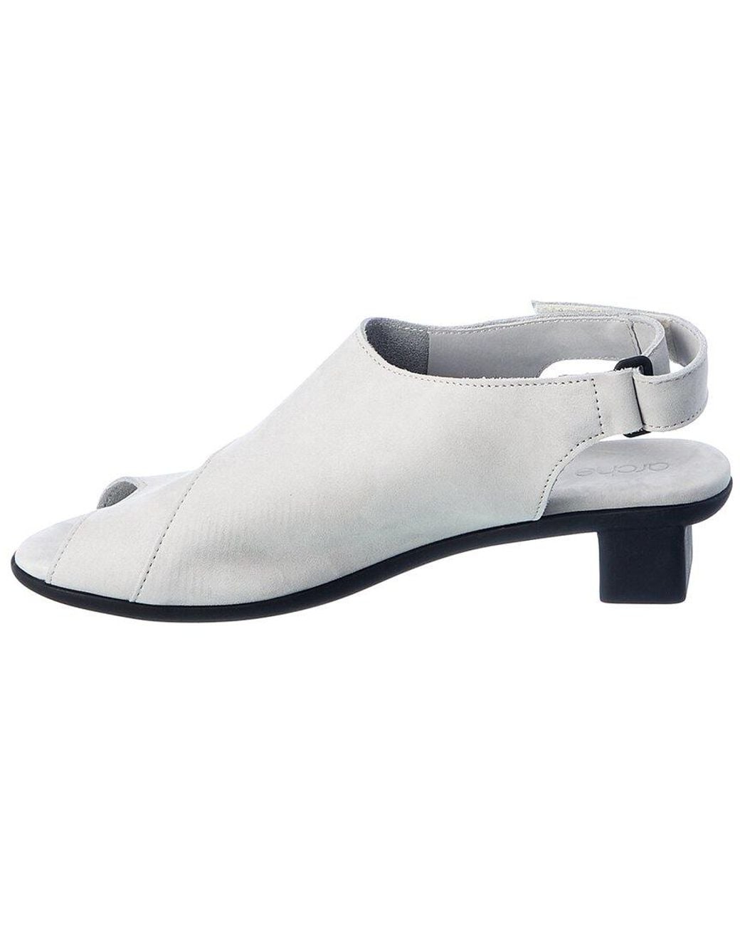 Arche White Obibbi Leather Sandal