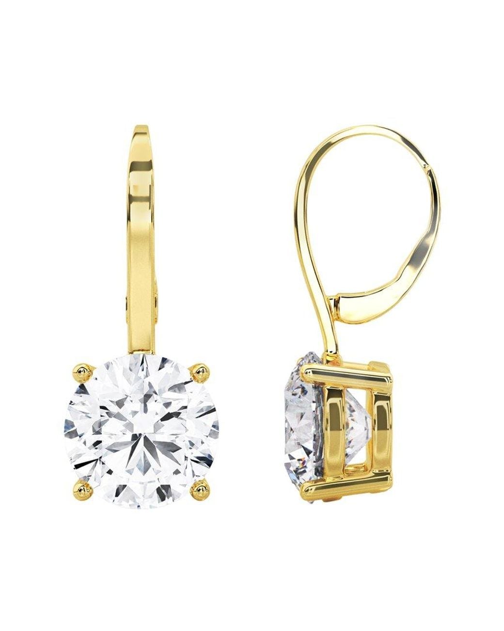 Lab Grown Diamonds Metallic 14K 3.00 Ct. Tw. Lab-Grown Diamond Earrings