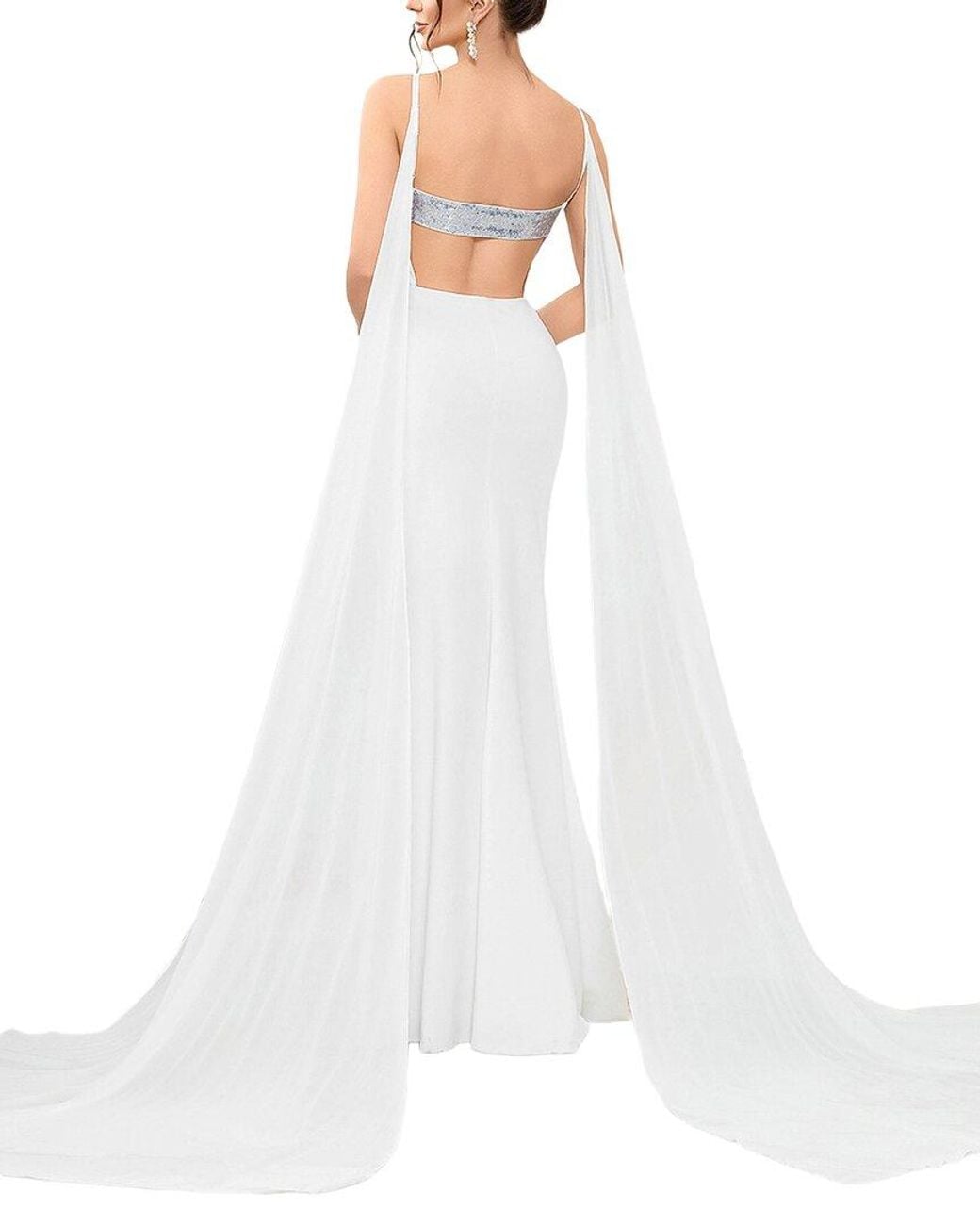 LOEY White Solid Maxi Dress