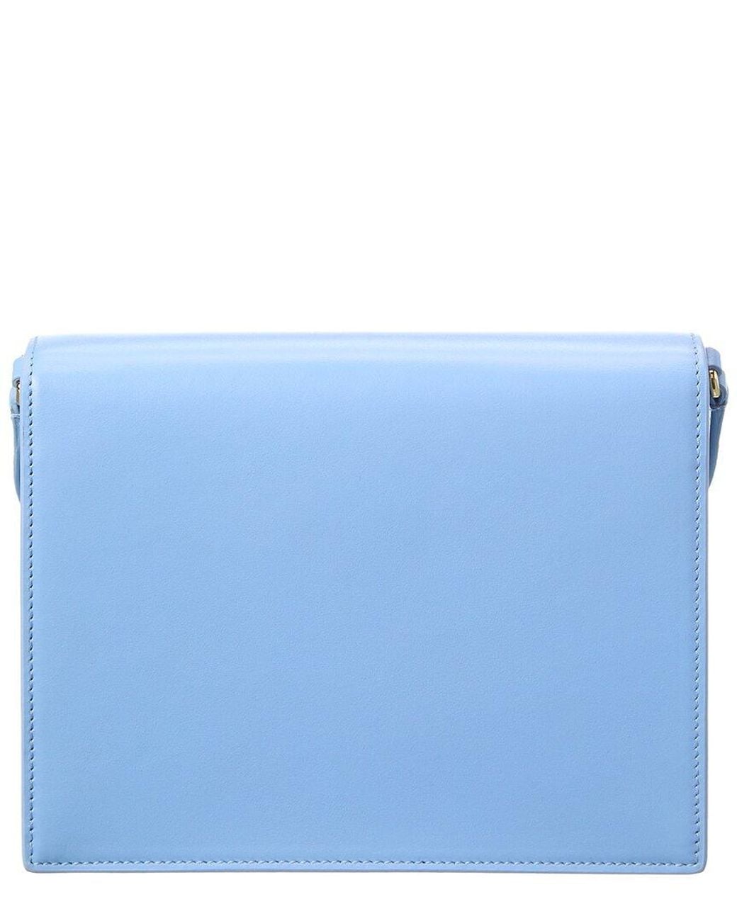 Dolce & Gabbana Blue Logo Leather Shoulder Bag