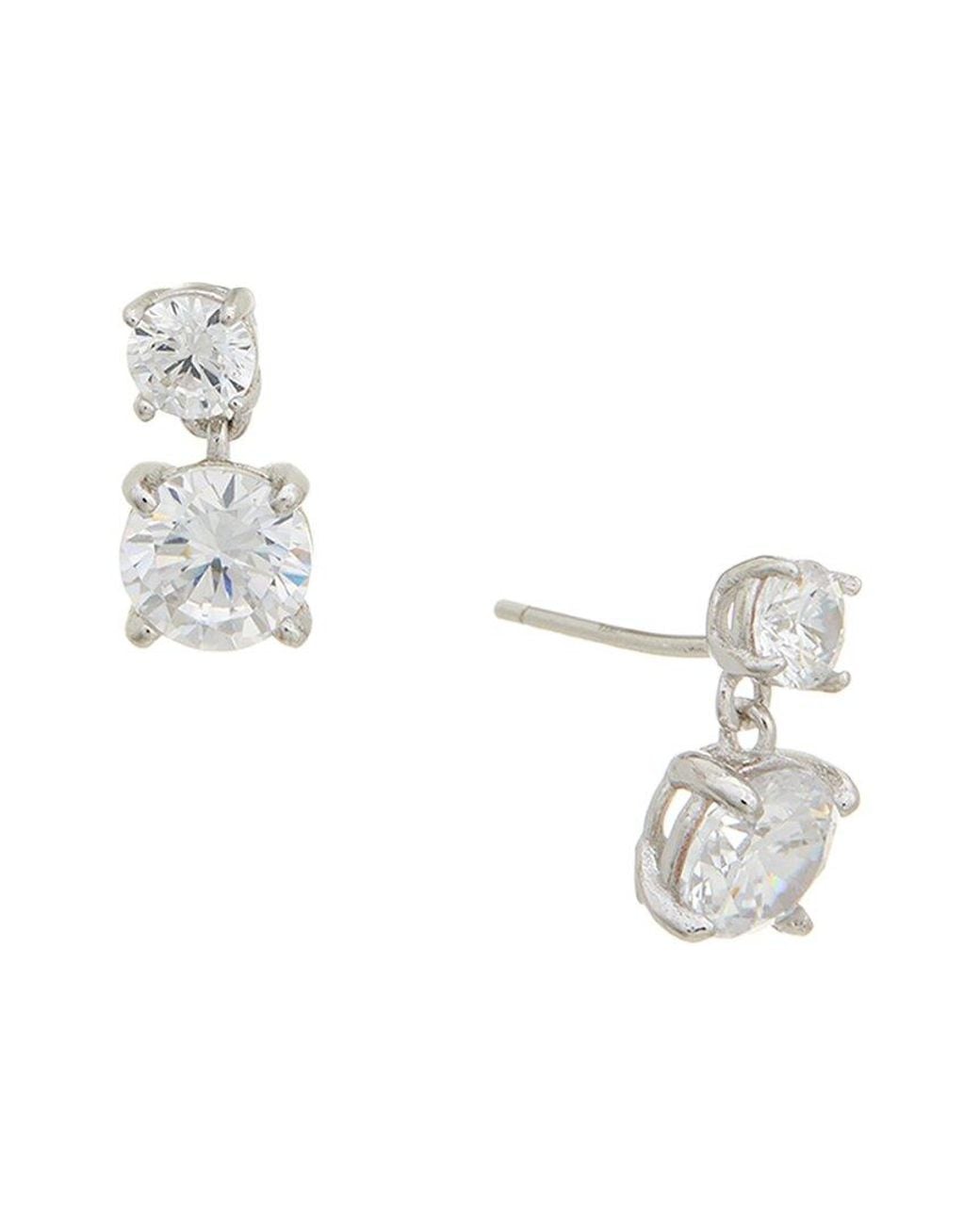 Sterling Forever Metallic Silver Cz Galatea Brilliant Cut Stud Earrings