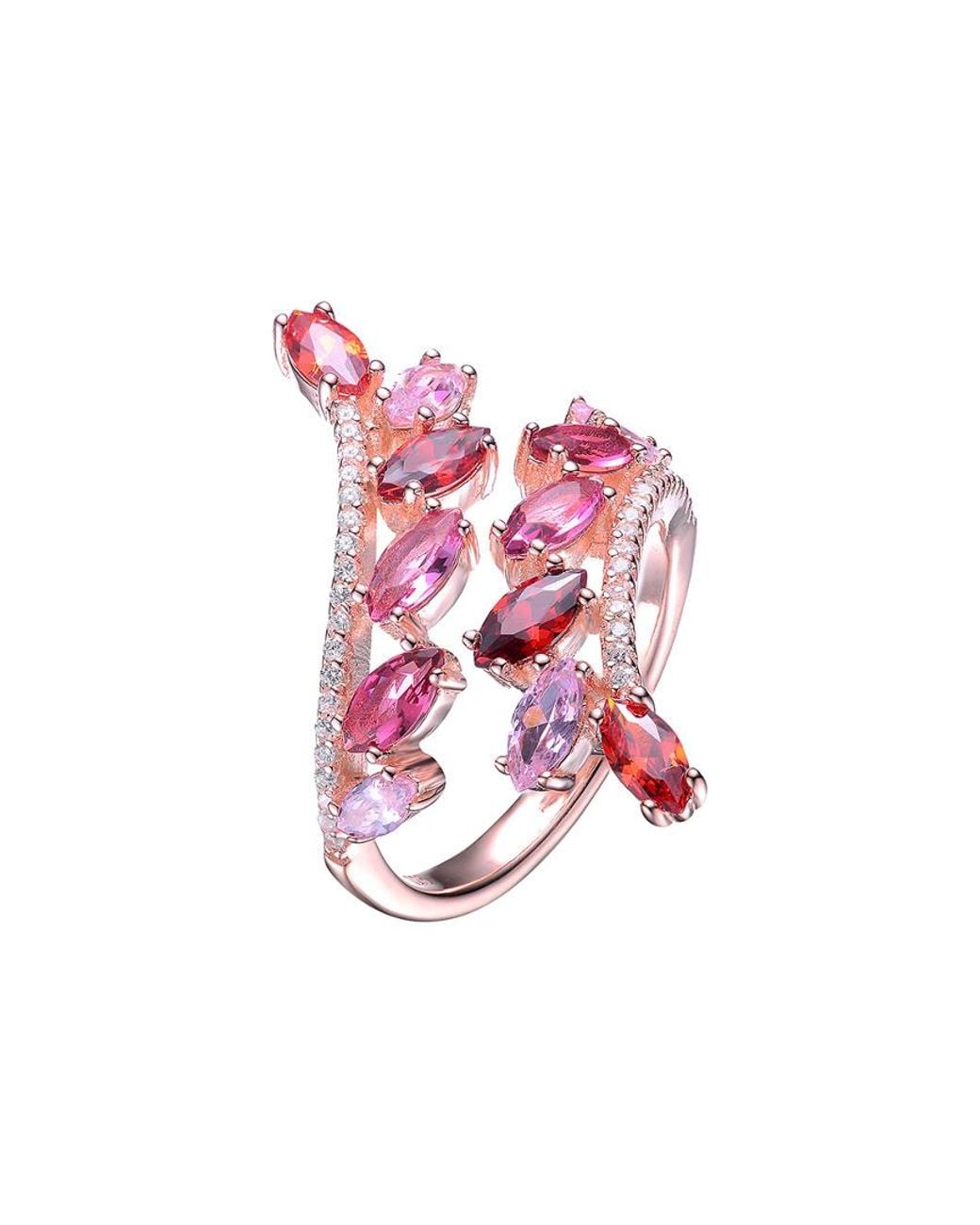 Rachel Glauber Pink 14k Rose Gold Vermeil Ring