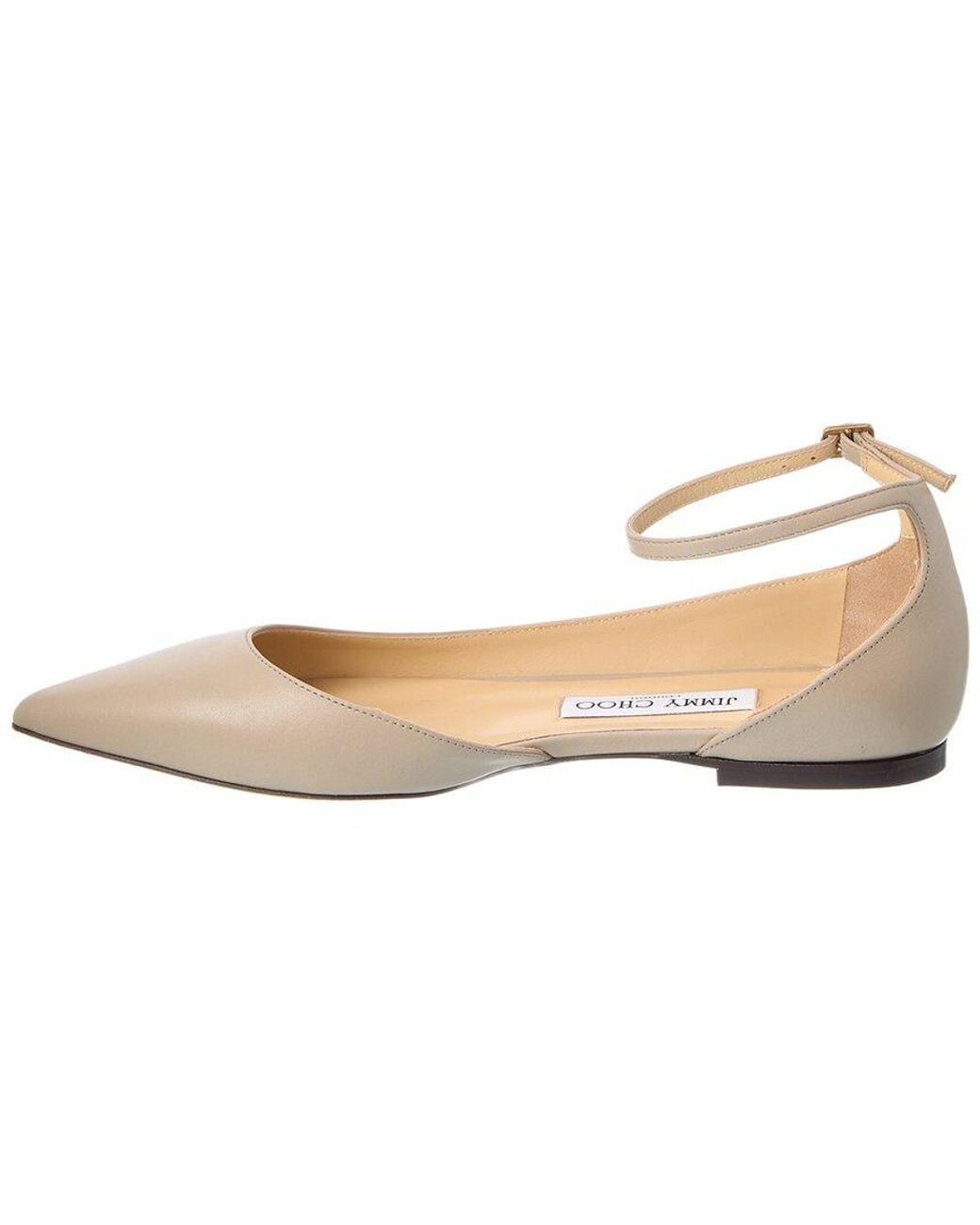 Jimmy Choo Natural Leather Flat