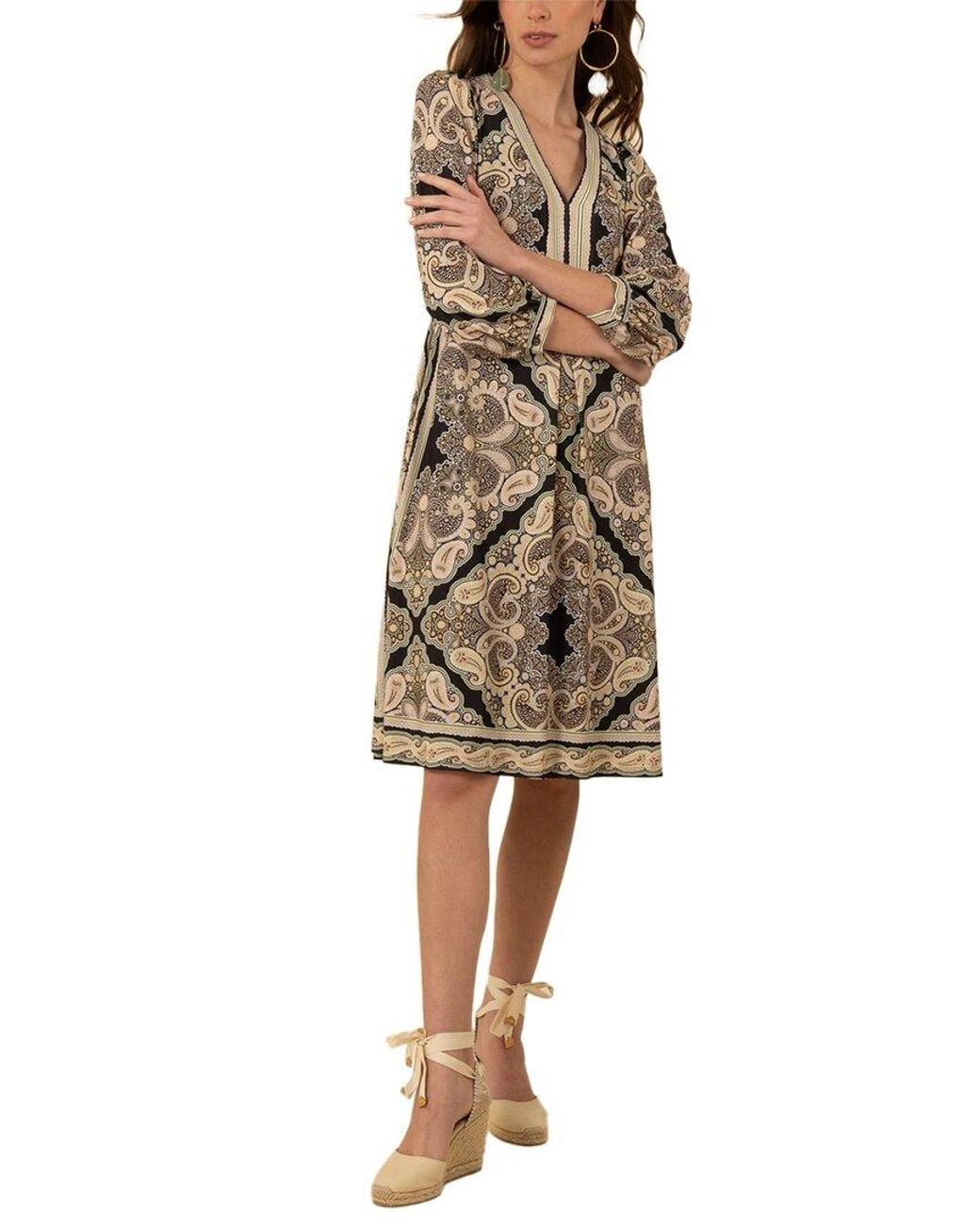 Hale Bob Natural Zariyah Midi Dress