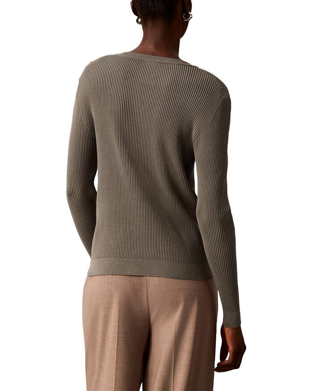 Calvin Klein Brown Button Front Cardigan