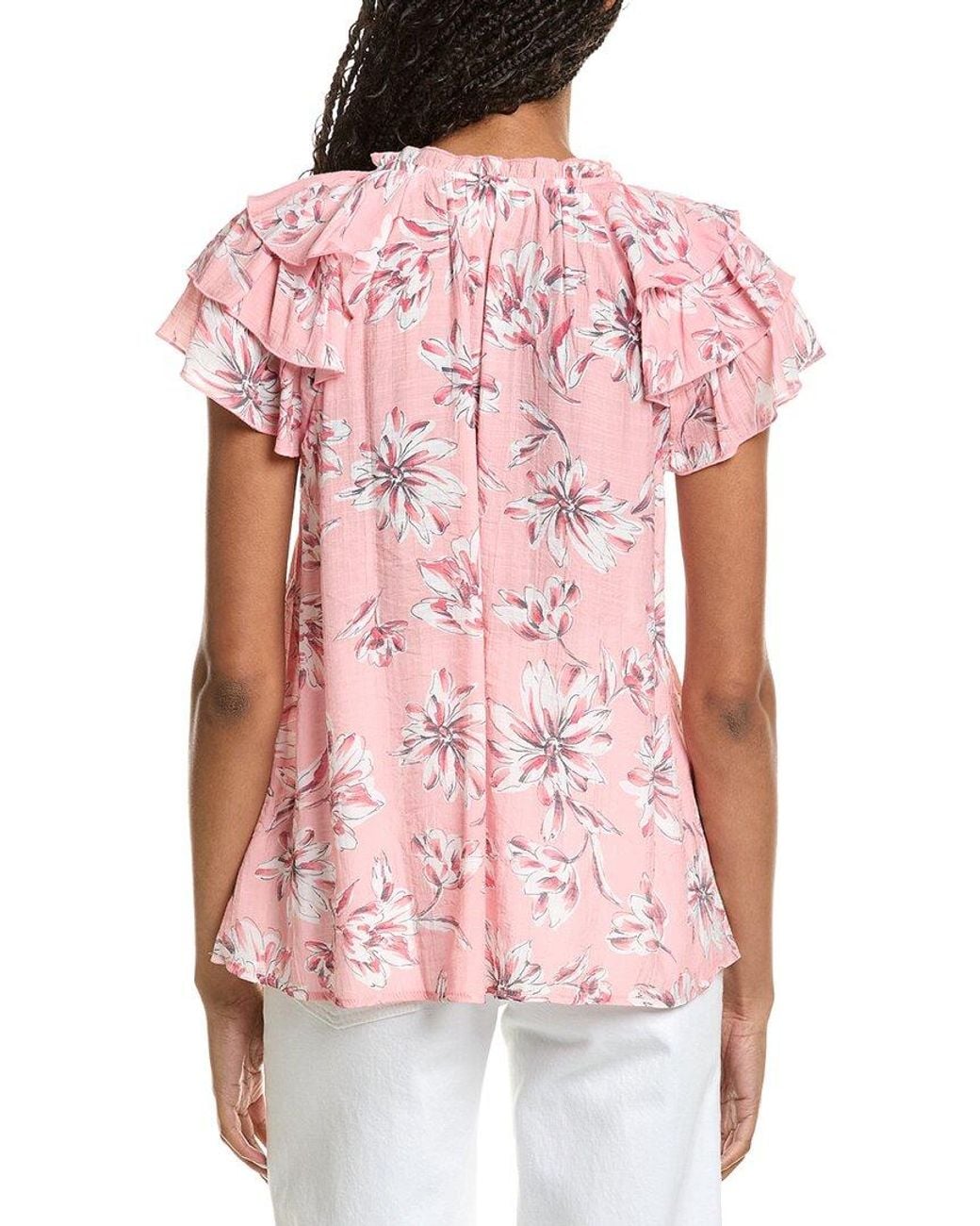 Nanette Lepore Tiered Sleeve Blouse