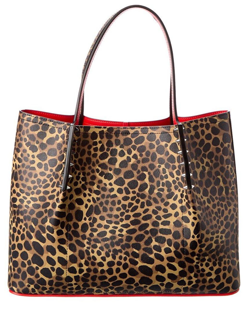 Christian Louboutin Cabarock Small Leather Tote in Brown | Lyst Australia