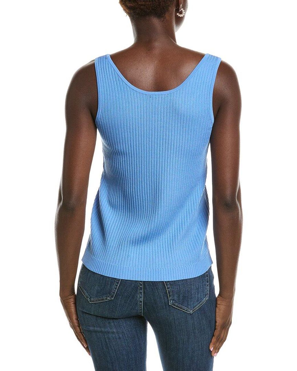 Jones New York Blue Sutton Tank Top